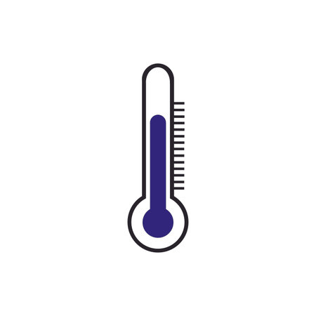 termometer logo stock illustration design