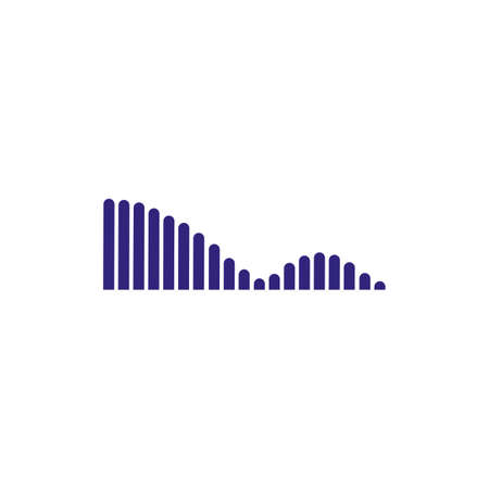 sound wave music logo vector templateのイラスト素材