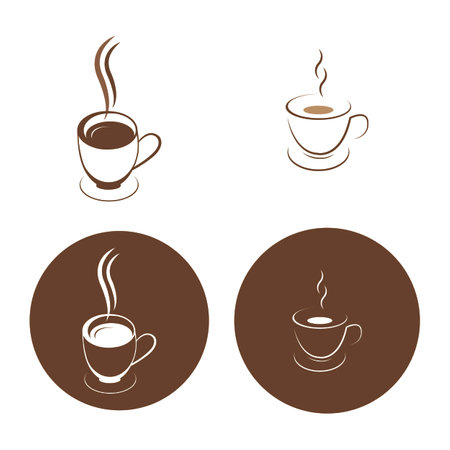 coffee logo stock illustration designのイラスト素材