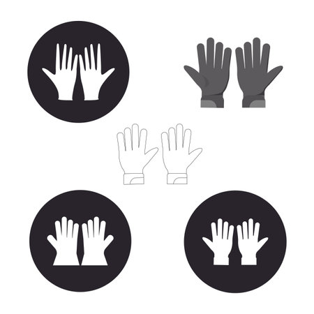 medical glove logo vector templateのイラスト素材