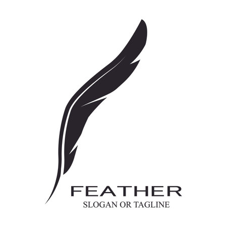 feather logo stock vector  templateのイラスト素材