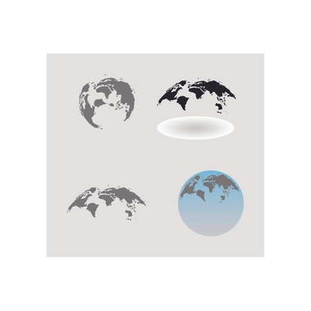 world map logo vector  templateのイラスト素材