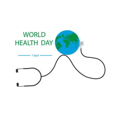 world health day logo vector templateのイラスト素材