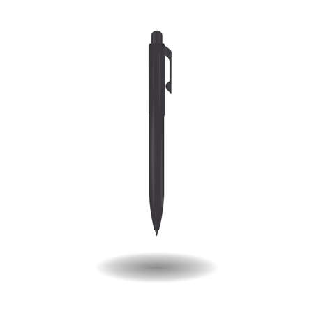black realistic  pen.vektor illustration.template for mockup brand stationery and corporate identityのイラスト素材
