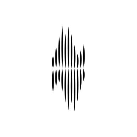 sound wave logo vektor templateのイラスト素材