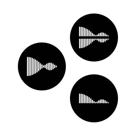 sound wave music logo vector templateのイラスト素材