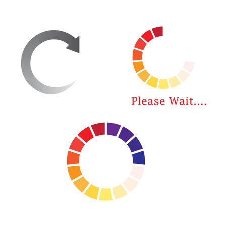 trendy loading logo vektor template
