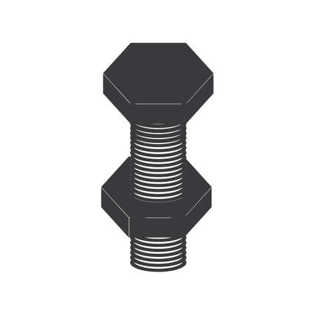 bolt and nut logo vektor templateのイラスト素材