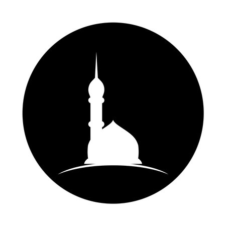 mosque logo vector illustration designのイラスト素材