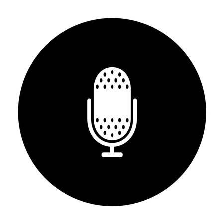 microphone icon vector template flat designのイラスト素材