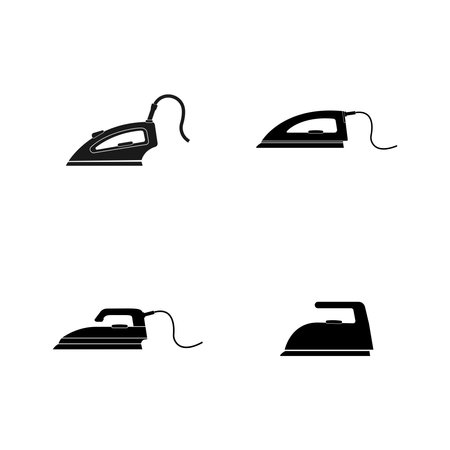 clothes iron logo  illustration designのイラスト素材