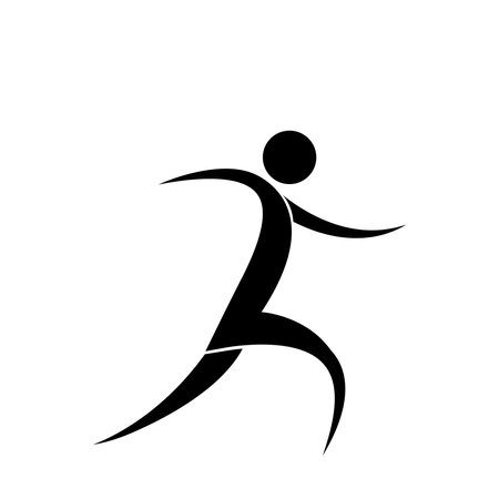 Human running vector logo template character for health Businessのイラスト素材
