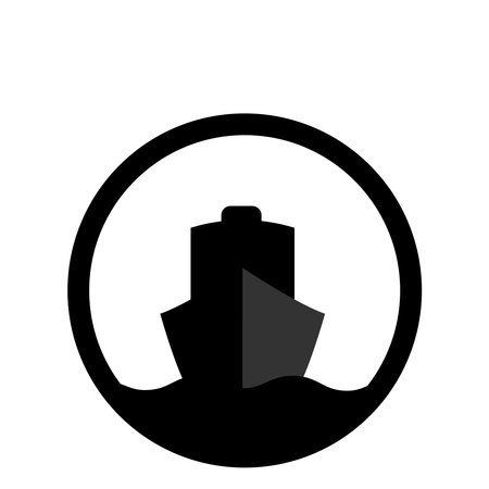 cruise ship Logo Template vector icon designのイラスト素材