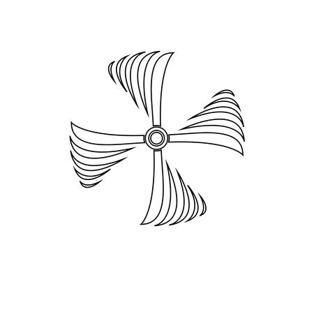 wind fan logo vektor templateのイラスト素材