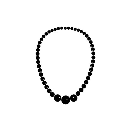 black necklace  illustration designのイラスト素材