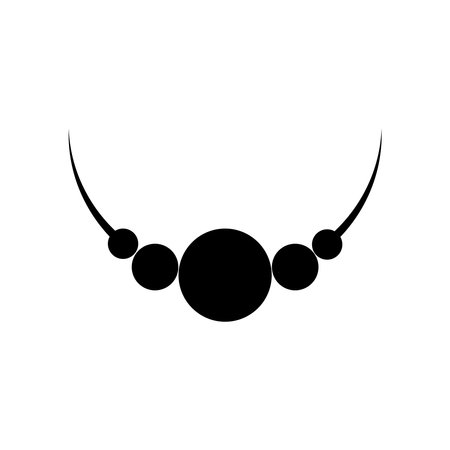black necklace  illustration designのイラスト素材