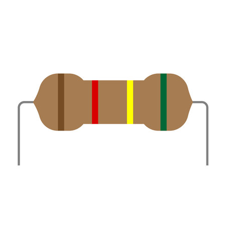 Electrical resistor vector icon. filled flat sign for mobile concept and web design.のイラスト素材