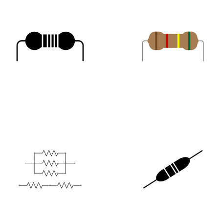 Electrical resistor vector icon. filled flat sign for mobile concept and web design.のイラスト素材