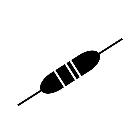 Electrical resistor vector icon. filled flat sign for mobile concept and web design.のイラスト素材