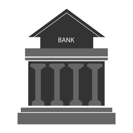 bank building icon illustration designのイラスト素材