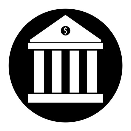 bank building icon illustration designのイラスト素材
