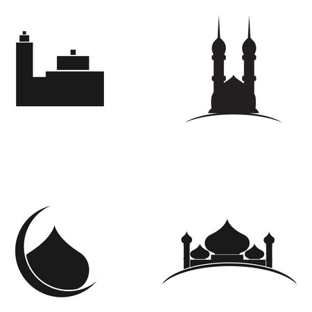 mosque logo stock vector templateのイラスト素材