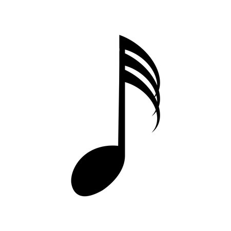 musical note logo stock illustration designのイラスト素材