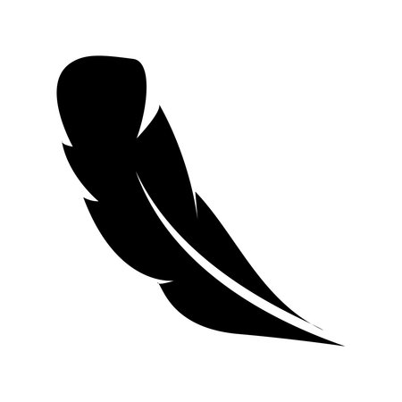 black feather icon illustration designのイラスト素材