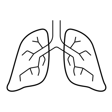 lungs icon stock illustration designのイラスト素材