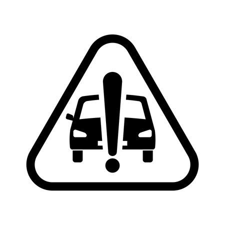 vector car warning logo illustration designのイラスト素材