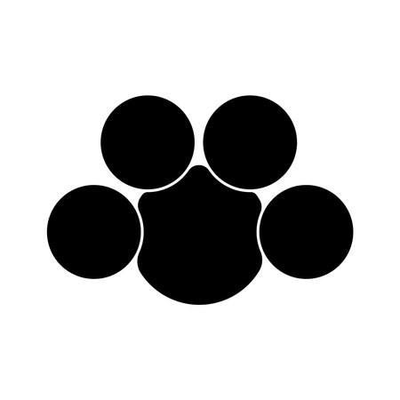 dog footprint logo vector templateのイラスト素材