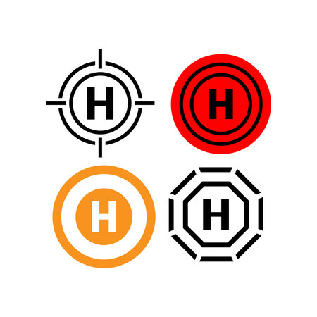 helicopter pad icon vector illustrationのイラスト素材