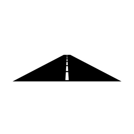 road icon with dotted line illustration designのイラスト素材