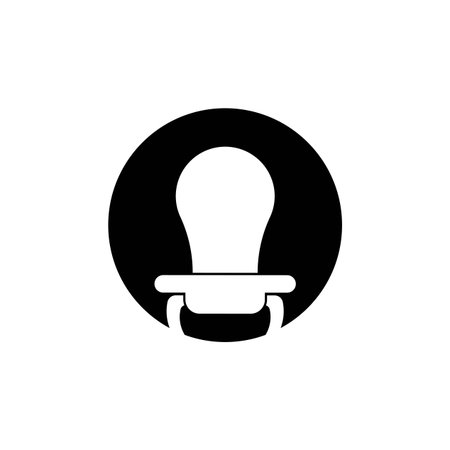 baby pacifier logo vector illustration designのイラスト素材