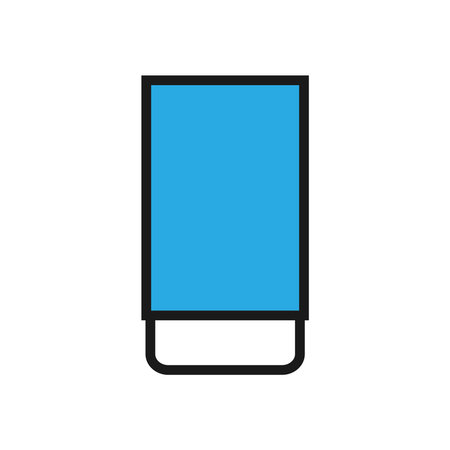 Isolated Eraser Icon Symbol On Clean Background. Vector Rubber Element In Trendy Style.のイラスト素材