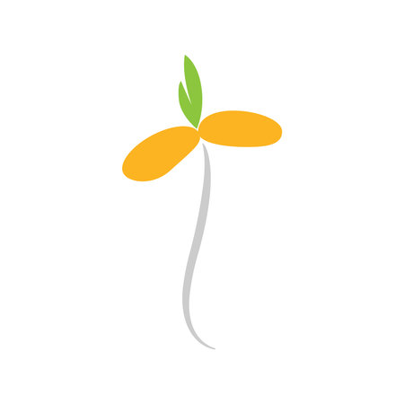 bean sprouts icon illustration designのイラスト素材