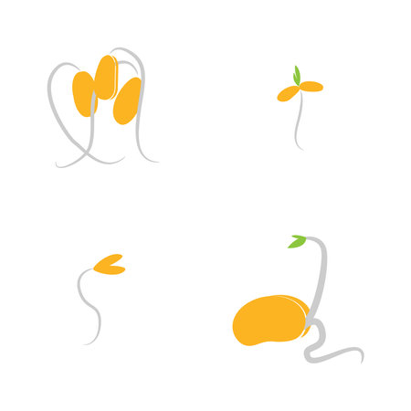 bean sprouts icon illustration designのイラスト素材