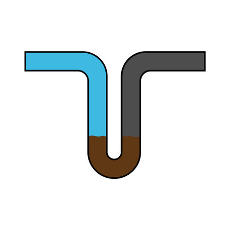 clogged pipes logo vector illustration designのイラスト素材