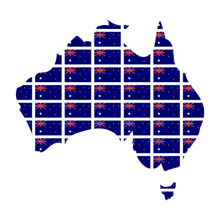 australia map illustration designのイラスト素材