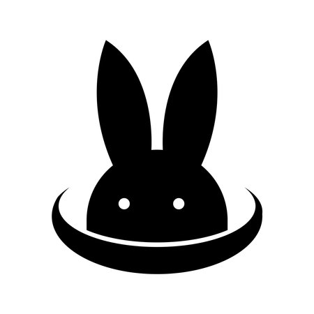 simple and elegant rabbit logo vector templateのイラスト素材