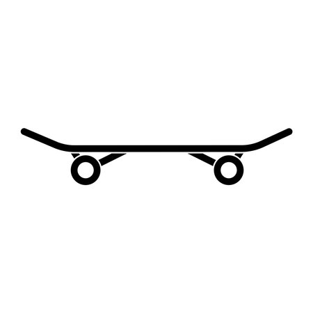 skateboard icon on the white backgroundのイラスト素材