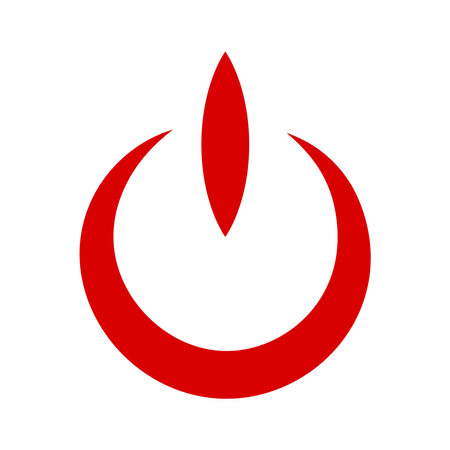 power button icon vector templateのイラスト素材