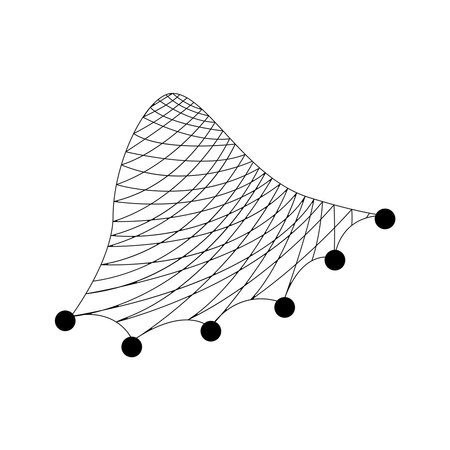 Fish net vector icon illustration sign for web and designのイラスト素材