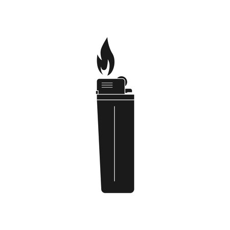 Gas Lighter Icon logo vektor temlpateのイラスト素材