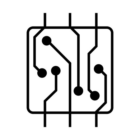 chip processor vector icon illustration designのイラスト素材