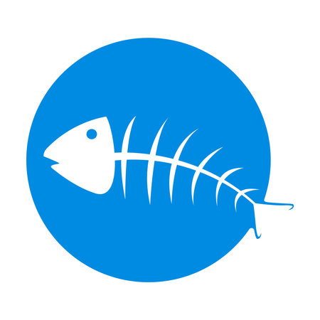 fishbone logo vector illustration design template.