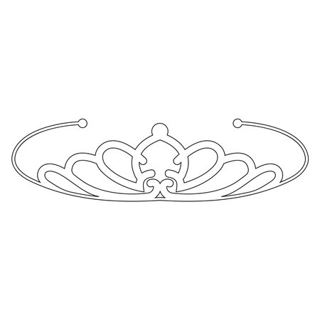 bride crown icon vector template designのイラスト素材