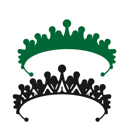 bride crown icon vector template designのイラスト素材