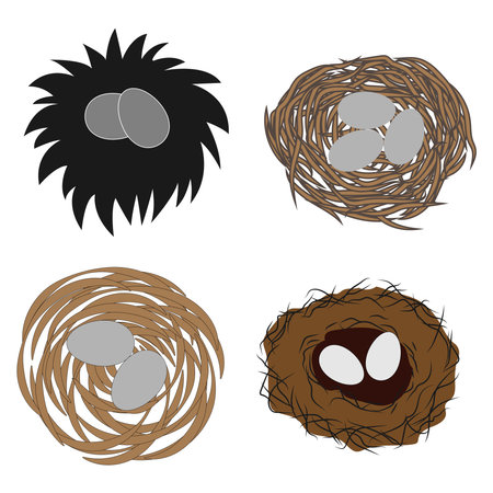 bird's nest icon vector template designのイラスト素材