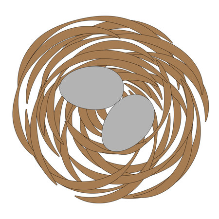 bird's nest icon vector template designのイラスト素材